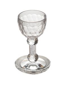 כוס קידוש זכוכית עיטורים שקופים כדורים ושבבים עשויה קריסטל